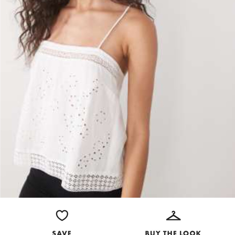 Women's White Lace Camisole Top